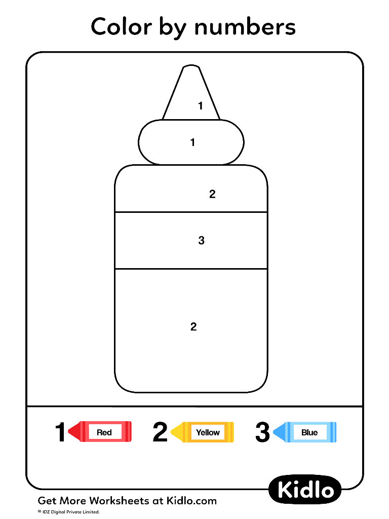 colornumber - school objects #08 - kidlo